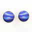 Blue Striped Horsefly Sew-On Button Glass Eyes - Prismatic Fiber Arts