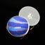 Blue Striped Horsefly Sew-On Button Glass Eyes - Prismatic Fiber Arts