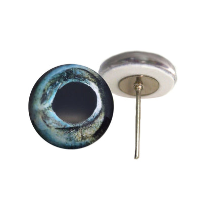 Blue Sturgeon Inspired Glass Eyes on Wire Pin Posts