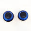 Blue Swordfish Inspired Sew-On Button Glass Eyes - Prismatic Fiber Arts