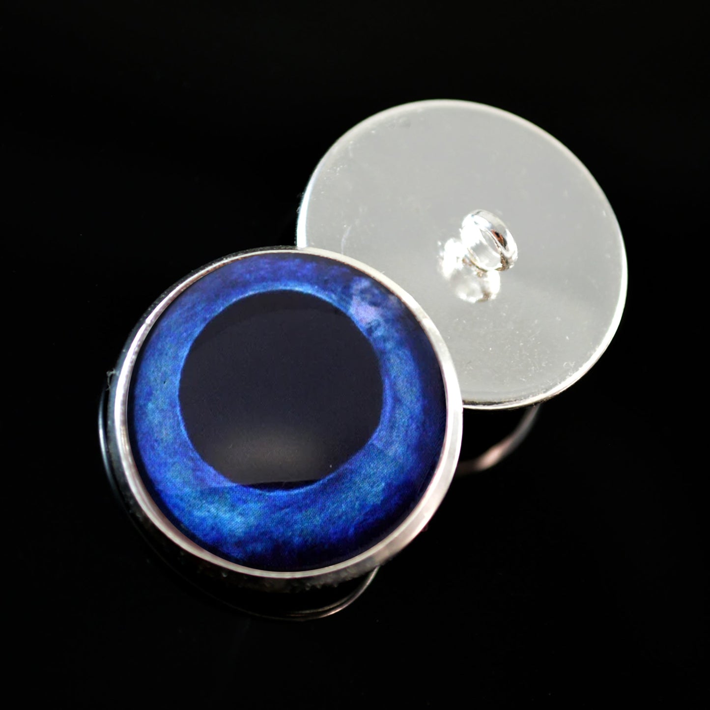 Blue Swordfish Inspired Sew-On Button Glass Eyes