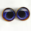 Blue Toucan Bird Sew-On Button Glass Eyes - Prismatic Fiber Arts