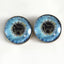 Blue Unicorn Sew-On Button Glass Eyes - Prismatic Fiber Arts