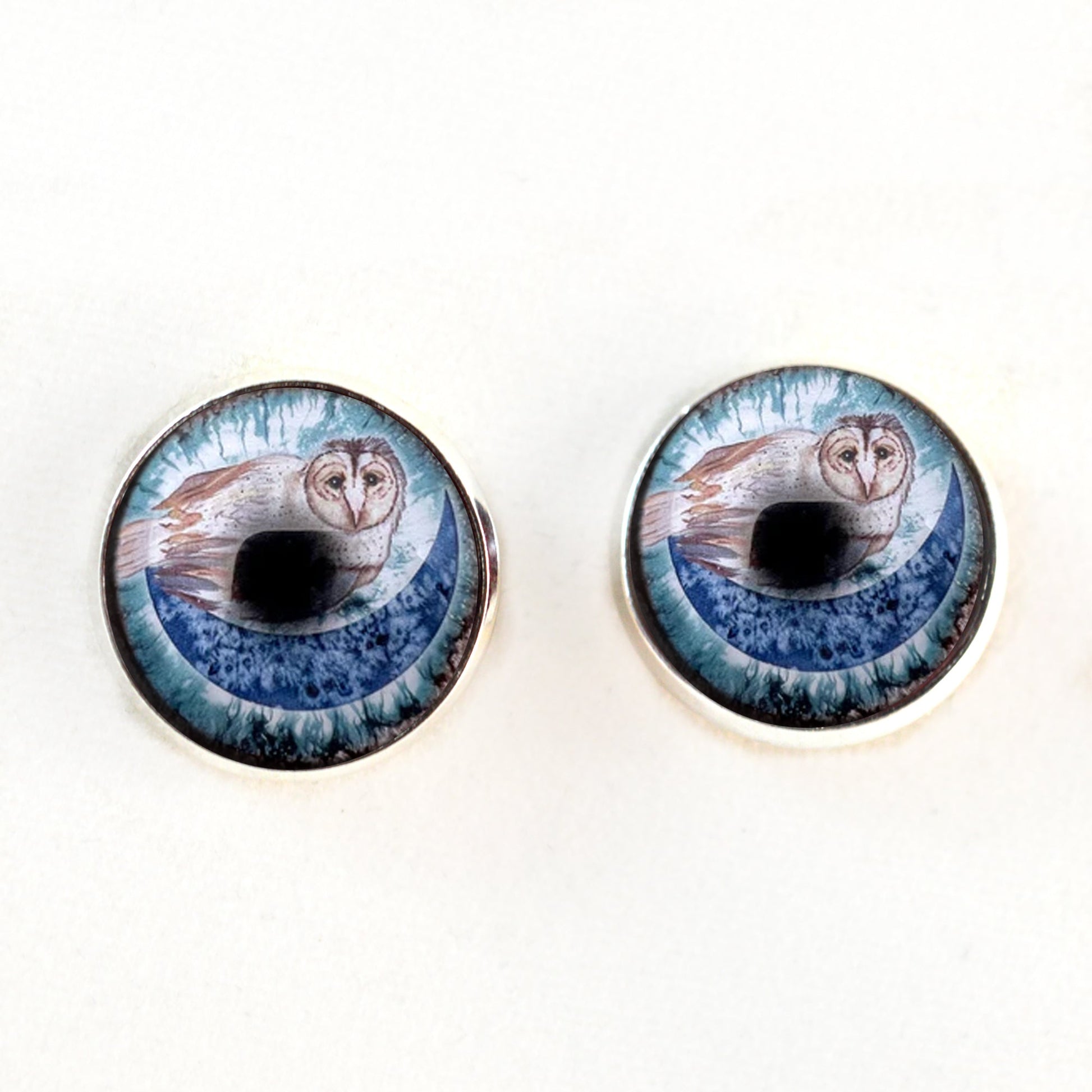 Boho Barn Owl Sew-On Button Glass Eyes - Prismatic Fiber Arts
