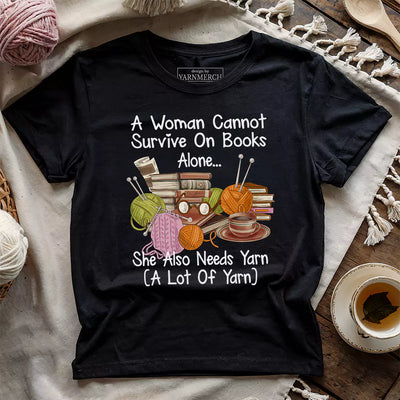 Books & Yarn Lover T-shirt - Prismatic Fiber Arts