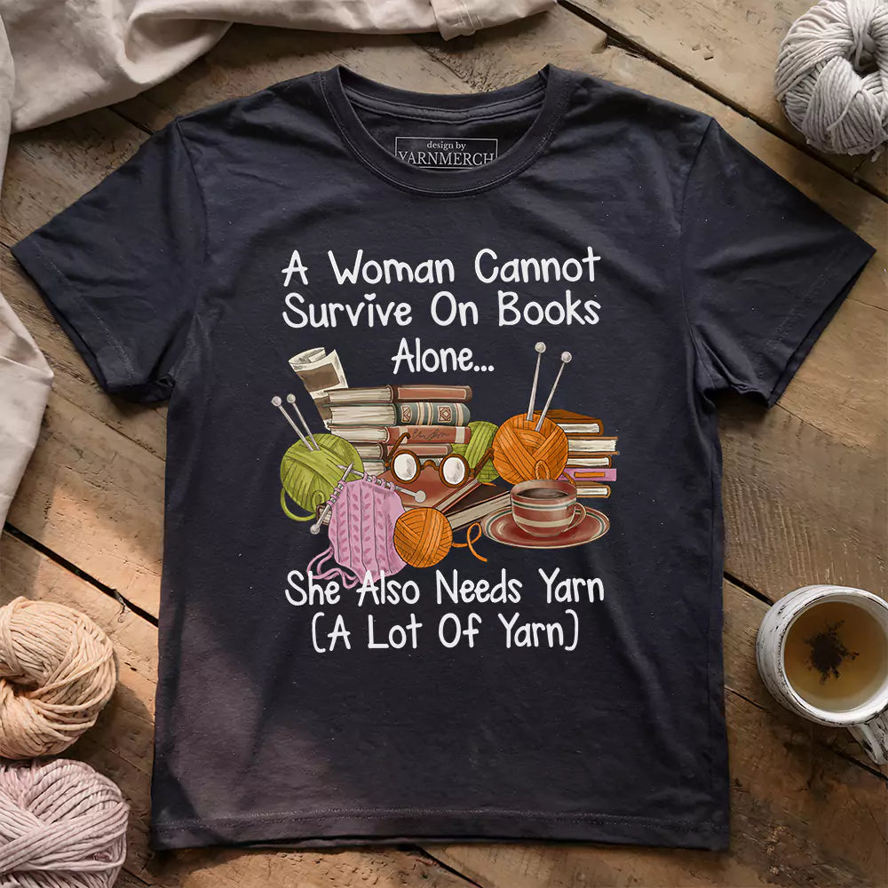 Books & Yarn Lover T-shirt - Prismatic Fiber Arts