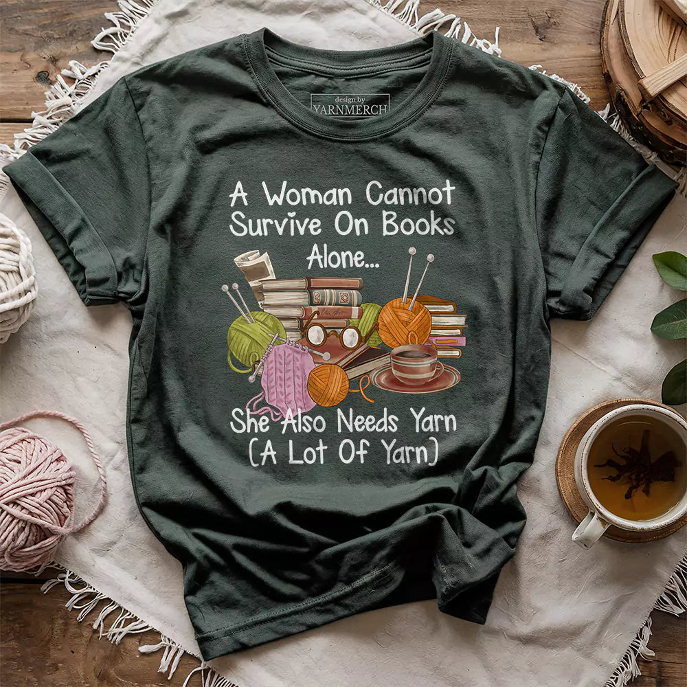 Books & Yarn Lover T-shirt - Prismatic Fiber Arts