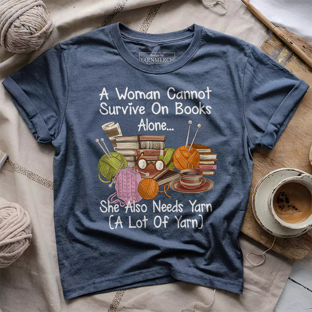 Books & Yarn Lover T-shirt - Prismatic Fiber Arts