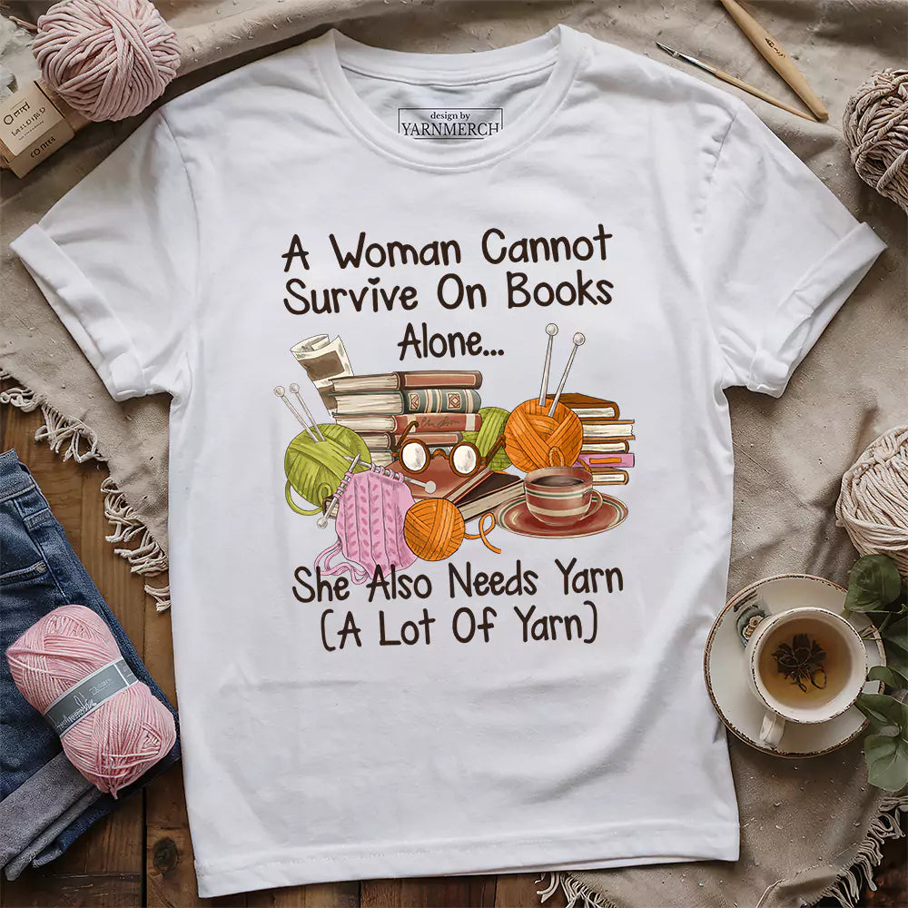 Books & Yarn Lover T-shirt - Prismatic Fiber Arts