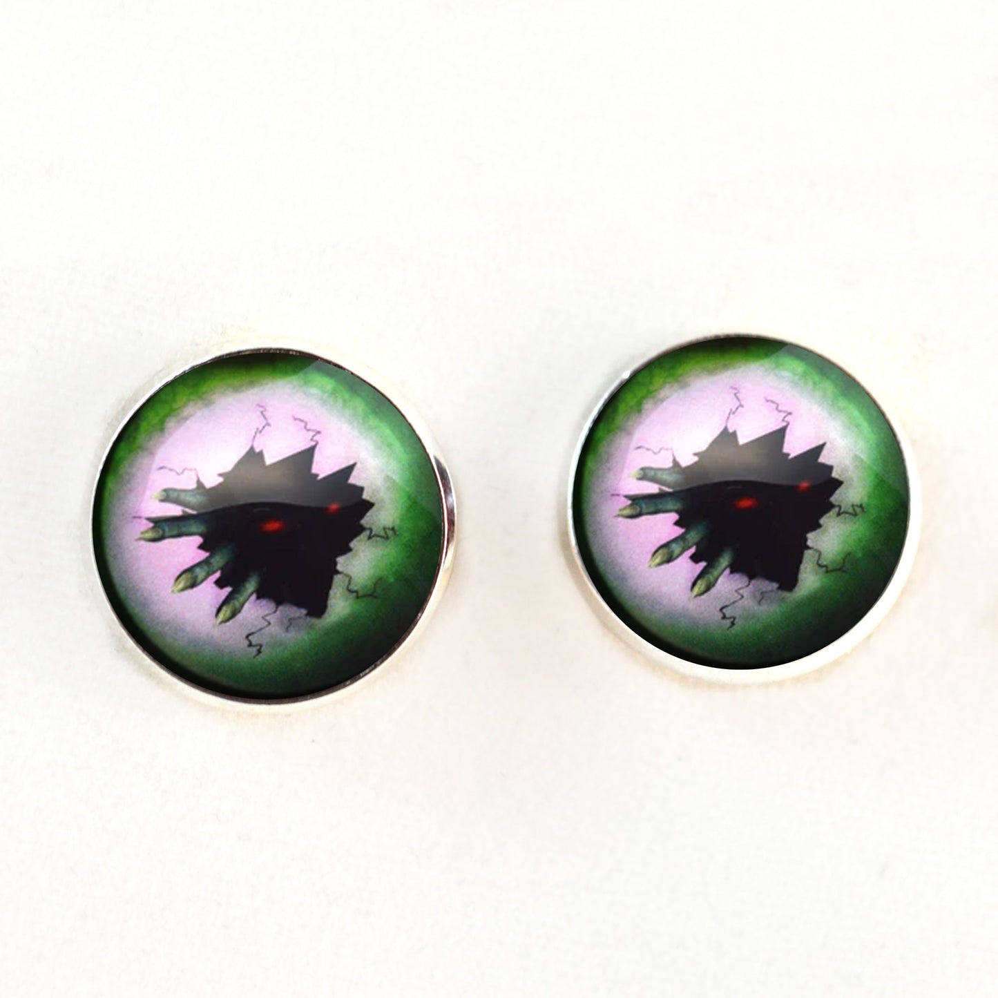 Scary Break in Zombie Sew-On Button Glass Eyes - Prismatic Fiber Arts