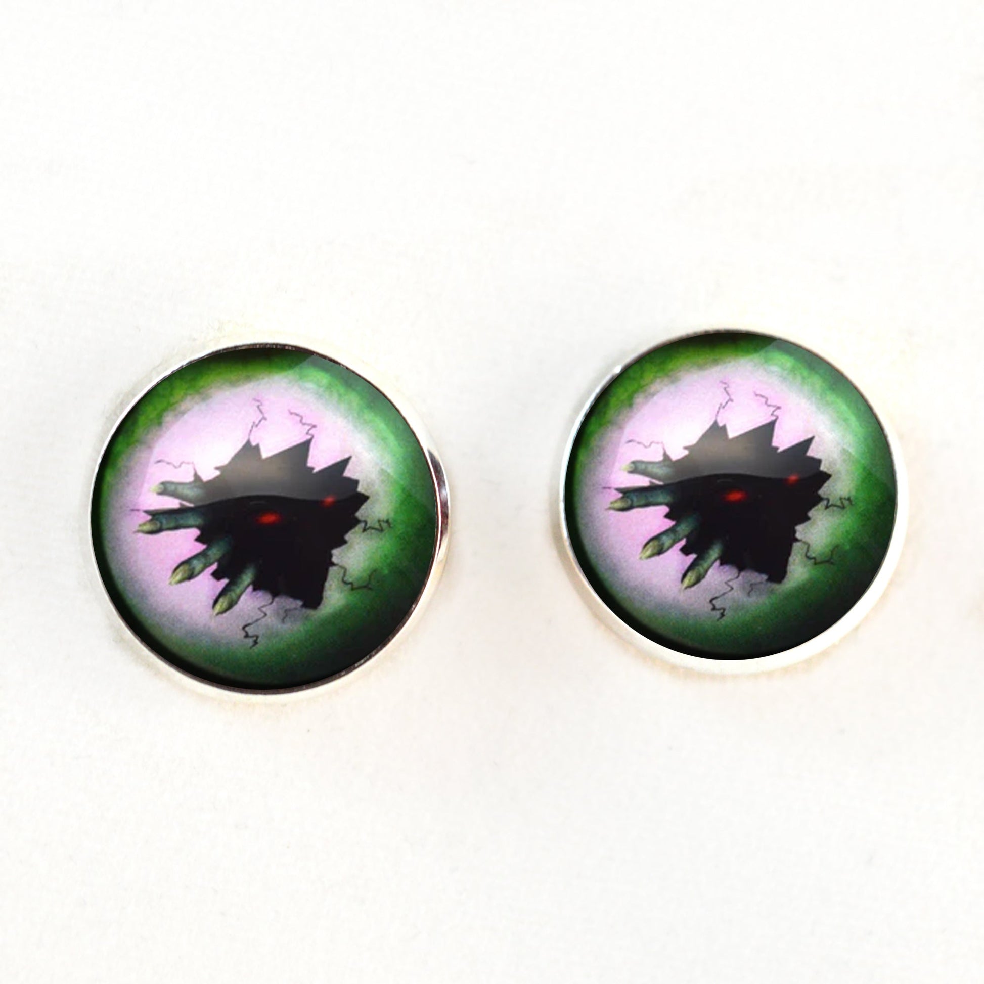 Scary Break in Zombie Sew-On Button Glass Eyes - Prismatic Fiber Arts