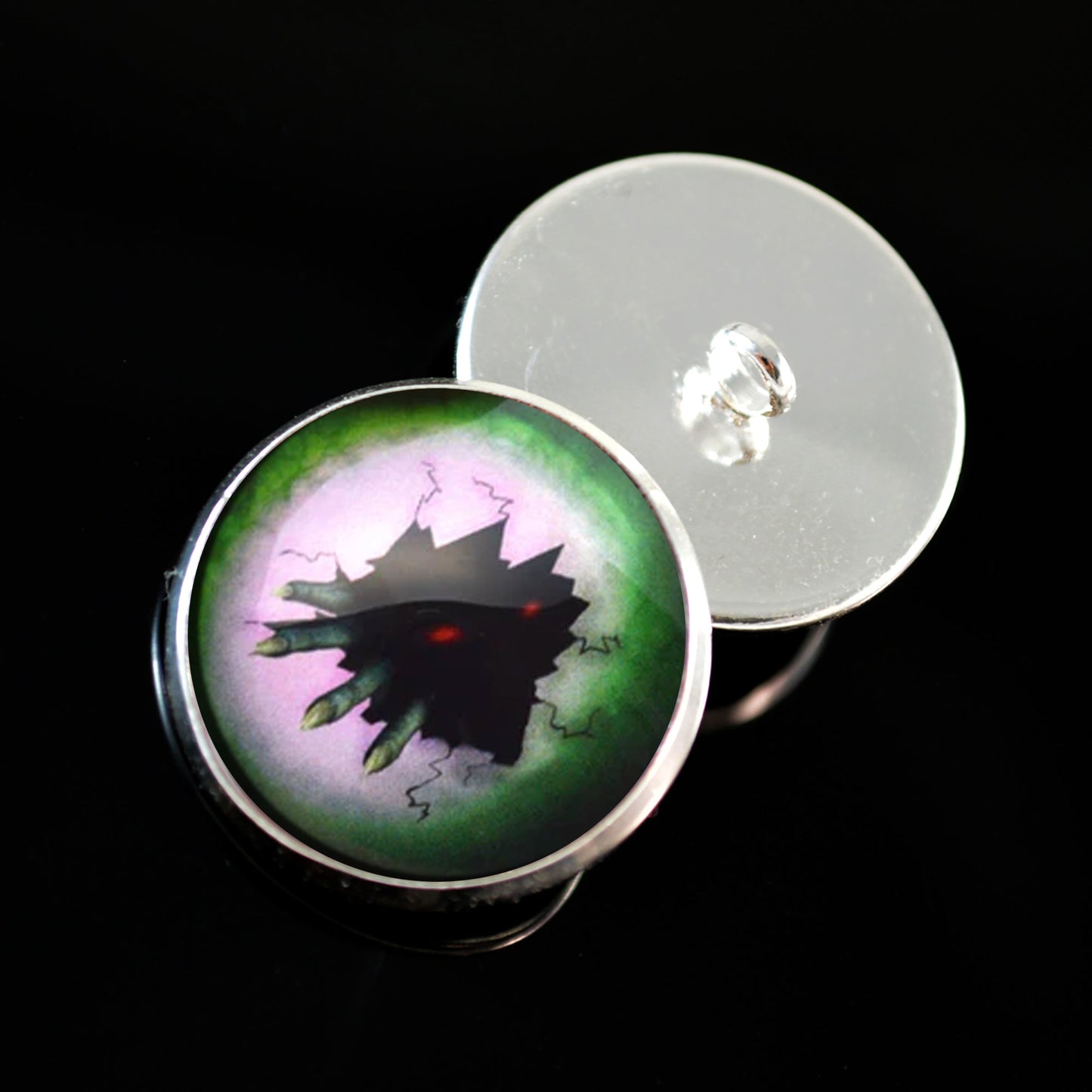 Scary Break in Zombie Sew-On Button Glass Eyes - Prismatic Fiber Arts
