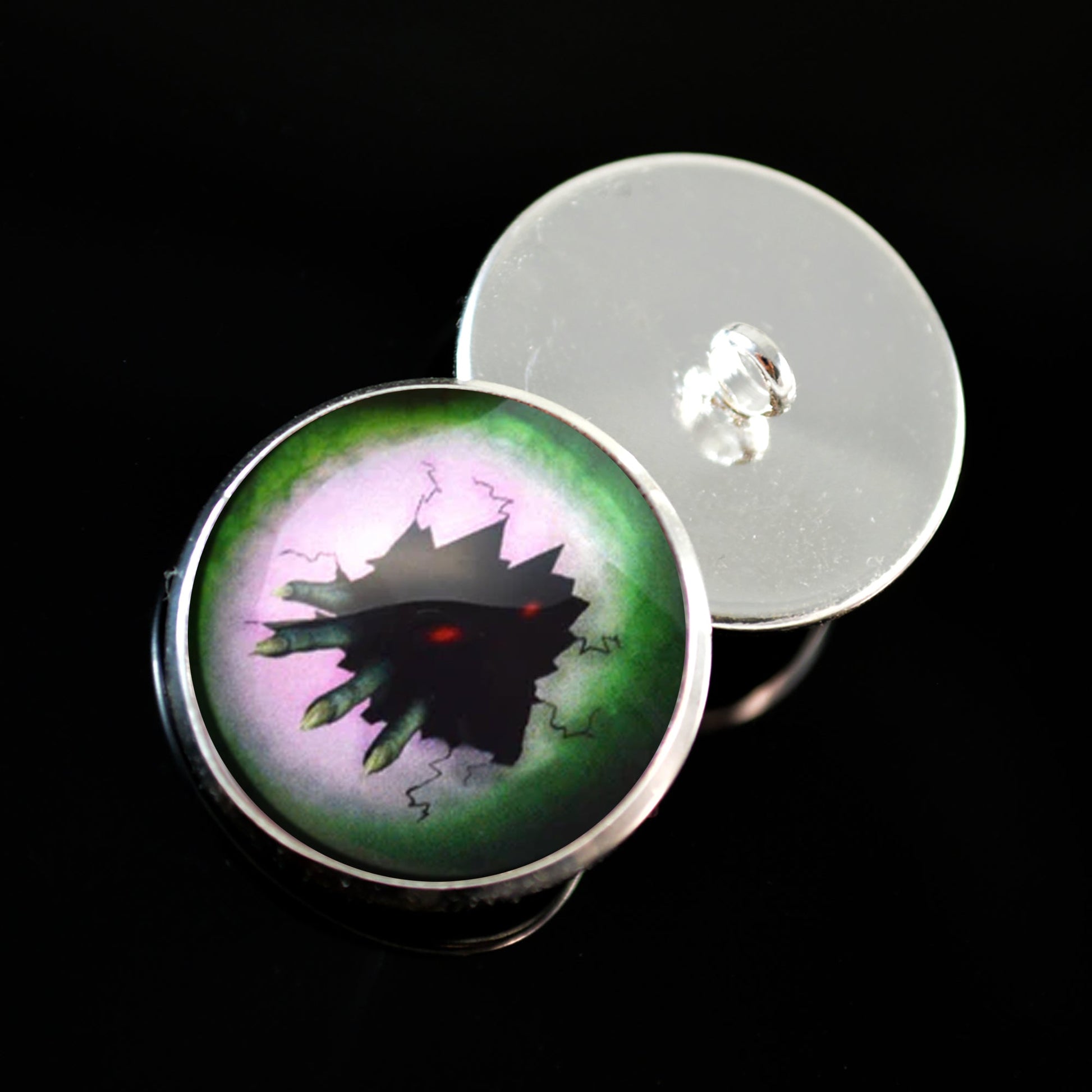 Scary Break in Zombie Sew-On Button Glass Eyes - Prismatic Fiber Arts