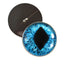 Bright Blue Cat Dragon Sew-On Button Glass Eyes - Prismatic Fiber Arts