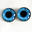 Bright Blue Sew-On Button Glass Eyes - Prismatic Fiber Arts