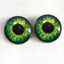 Bright Green Clockface Steampunk Sew-On Button Glass Eyes - Prismatic Fiber Arts