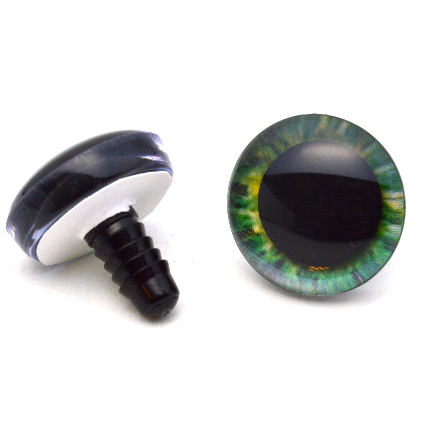 Bright Green Steampunk Human Plastic Safety Eyes - Prismatic Fiber Arts