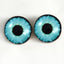 Bright Neon Blue Enchanted Sew-On Button Glass Eyes - Prismatic Fiber Arts