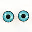 Bright Neon Blue Enchanted Sew-On Button Glass Eyes - Prismatic Fiber Arts
