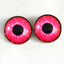 Bright Neon Pink Enchanted Sew-On Button Glass Eyes - Prismatic Fiber Arts