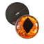 Bright Orange Diamond Cat Dragon Sew-On Button Glass Eyes - Prismatic Fiber Arts