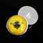 Bright Yellow Honey Bee Sew-On Button Glass Eyes - Prismatic Fiber Arts