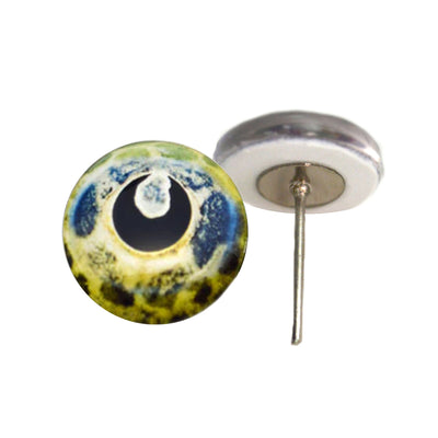 Brocade Catfish Inspired Glass Eyes on Wire Pin Posts
