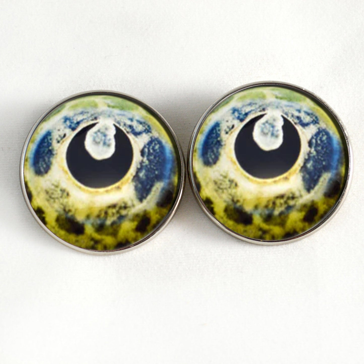 Brocade Catfish Inspired Sew-On Button Glass Eyes - Prismatic Fiber Arts