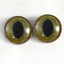 Realistic Green and Brown Cat Sew-On Button Glass Eyes - Prismatic Fiber Arts