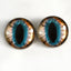 Brown and Teal Cat Sew-On Button Glass Eyes - Prismatic Fiber Arts