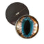 Brown and Teal Cat Sew-On Button Glass Eyes - Prismatic Fiber Arts