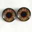 Brown Steampunk Clockface Sew-On Button Glass Eyes - Prismatic Fiber Arts
