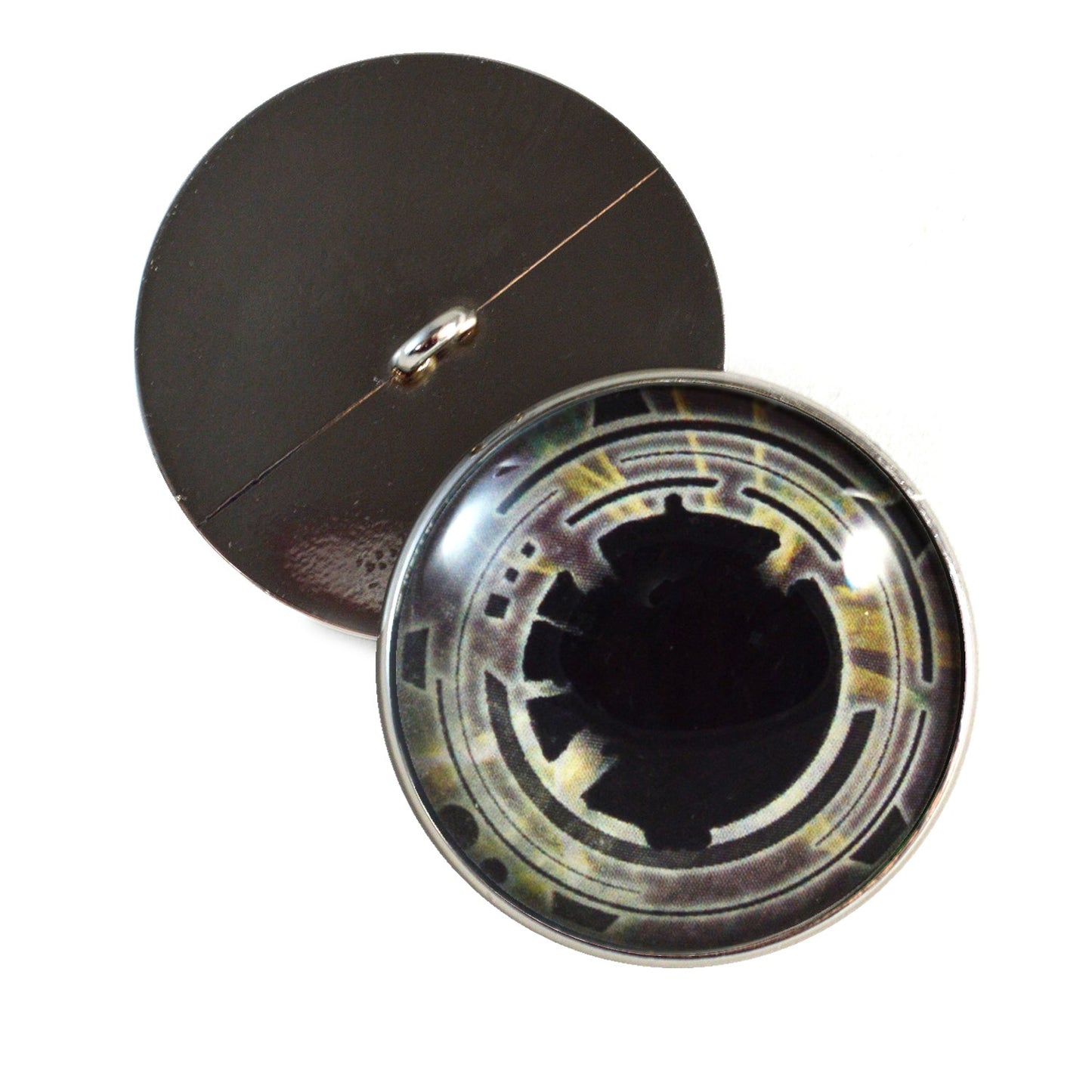 Brown Cyberpunk Sew-On Button Glass Eyes