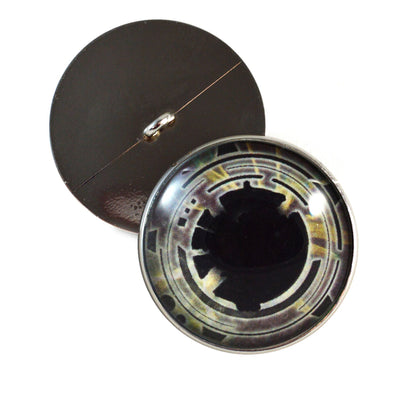 Brown Cyberpunk Sew-On Button Glass Eyes - Prismatic Fiber Arts