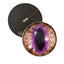 Brown and Fuchsia Cat Dragon Sew-On Buttons Glass Eyes - Prismatic Fiber Arts