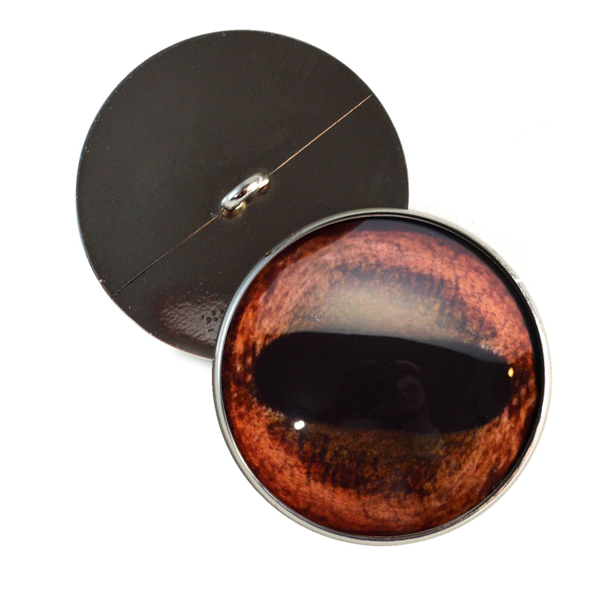 Brown Giraffe Inspired Sew-On Button Glass Eyes - Prismatic Fiber Arts