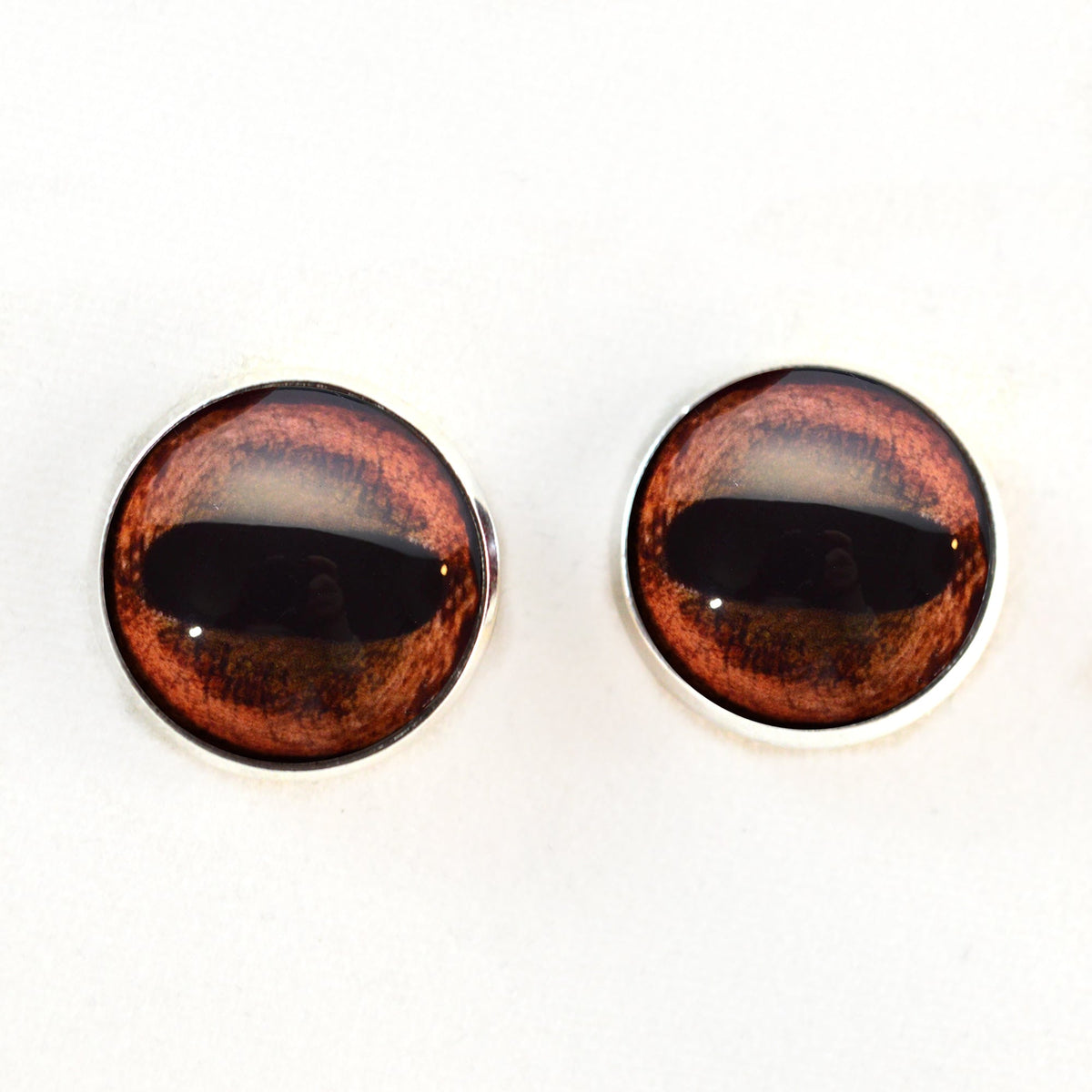 Brown Giraffe Inspired Sew-On Button Glass Eyes - Prismatic Fiber Arts