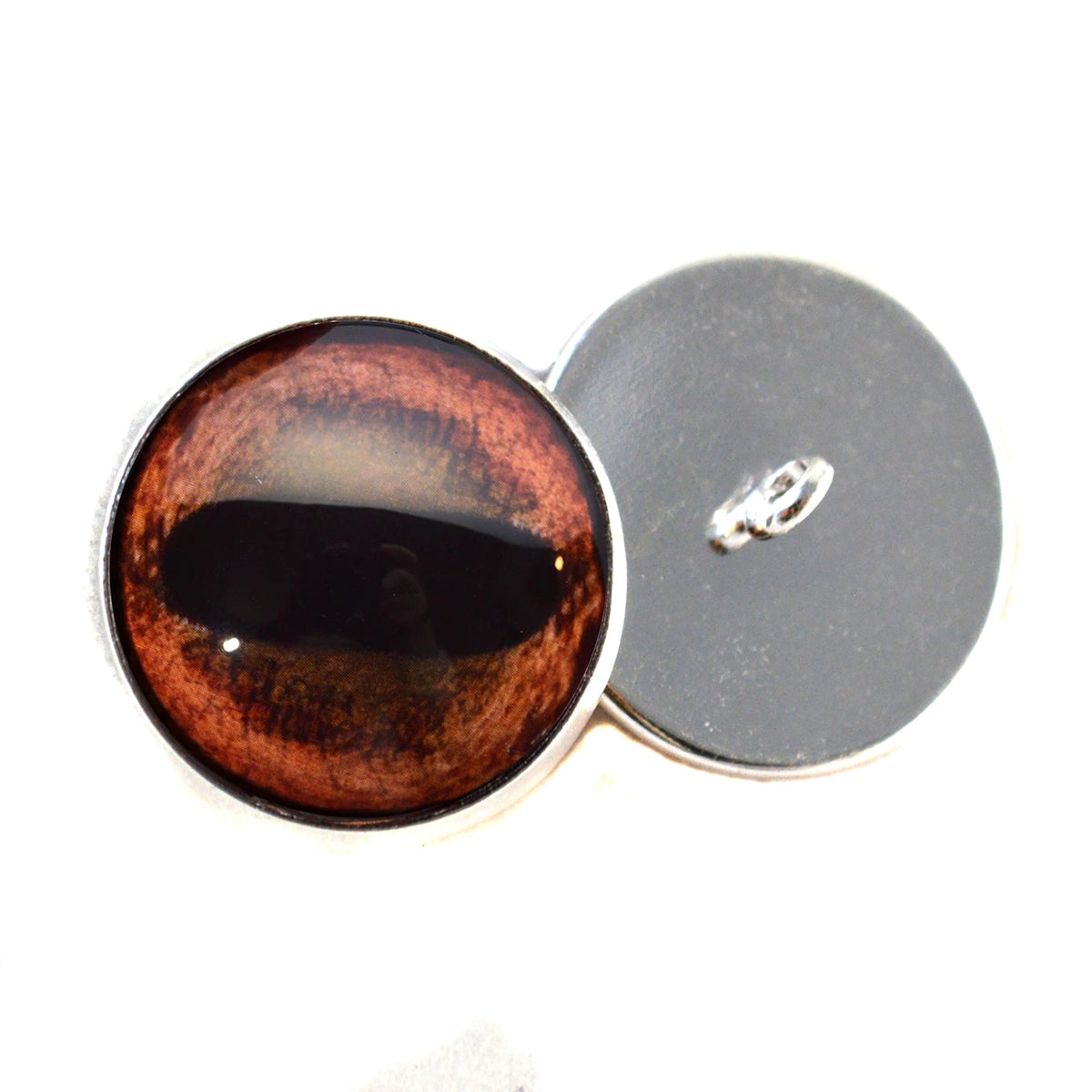 Brown Giraffe Inspired Sew-On Button Glass Eyes - Prismatic Fiber Arts