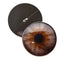 Brown and Gray Hazel Sew-On Button Glass Eyes - Prismatic Fiber Arts