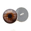 Brown and Gray Hazel Sew-On Button Glass Eyes - Prismatic Fiber Arts