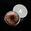 Brown and Gray Hazel Sew-On Button Glass Eyes - Prismatic Fiber Arts