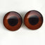 Brown Monkey Inspired Sew-On Button Glass Eyes - Prismatic Fiber Arts