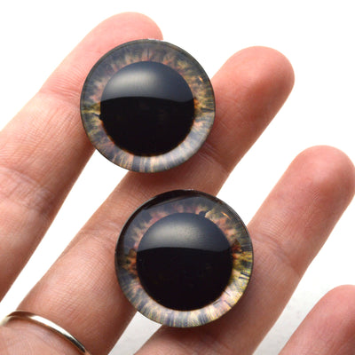 Brown Steampunk Plastic Safety Eyes - Prismatic Fiber Arts