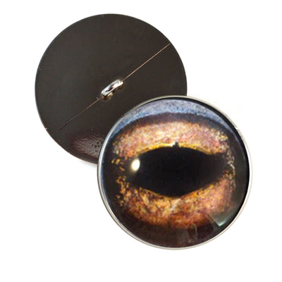 Brown Toad Frog Amphibian Sew-On Button Glass Eyes - Prismatic Fiber Arts