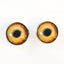 Light Brown Wolf Sew-On Button Glass Eyes - Prismatic Fiber Arts