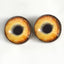 Light Brown Wolf Sew-On Button Glass Eyes - Prismatic Fiber Arts