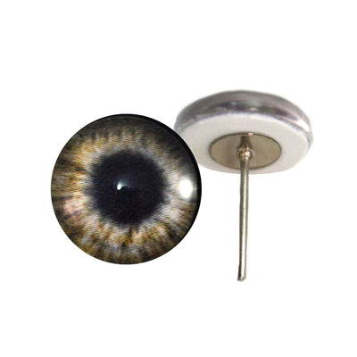 Brown Zombie Glass Eyes on Wire Pin Posts
