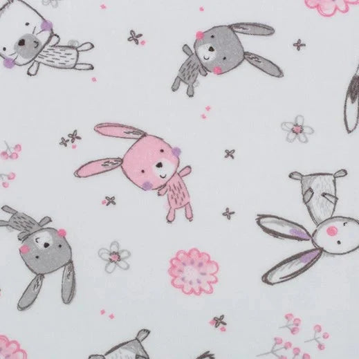 Digital Cuddle Blush Bunny Hop 58"/60" Fabric per yard