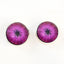 Burst of Pink Cyberpunk Sew-On Button Glass Eyes - Prismatic Fiber Arts