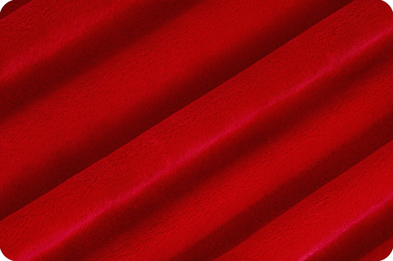 Scarlet Cuddle 3 58/60" Solid Minky Fabric Per Yard - Prismatic Fiber Arts